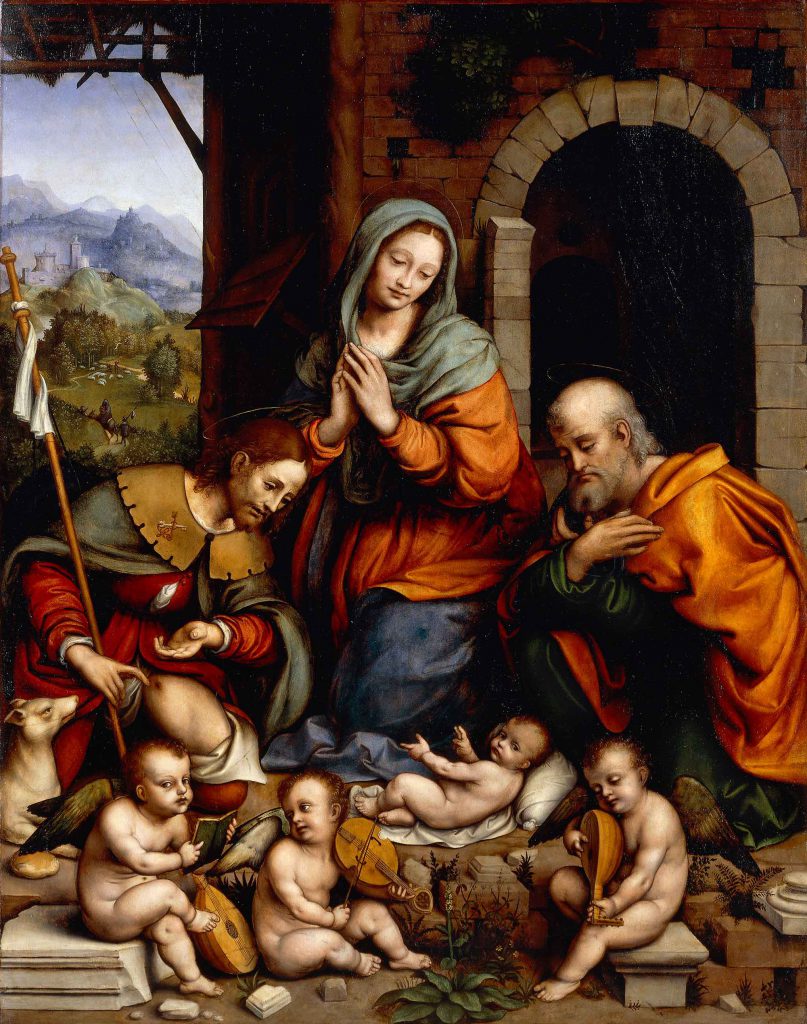 Adorazione con san Rocco Gian Pietro Rizzoli detto Giampietrino (1508-1549)