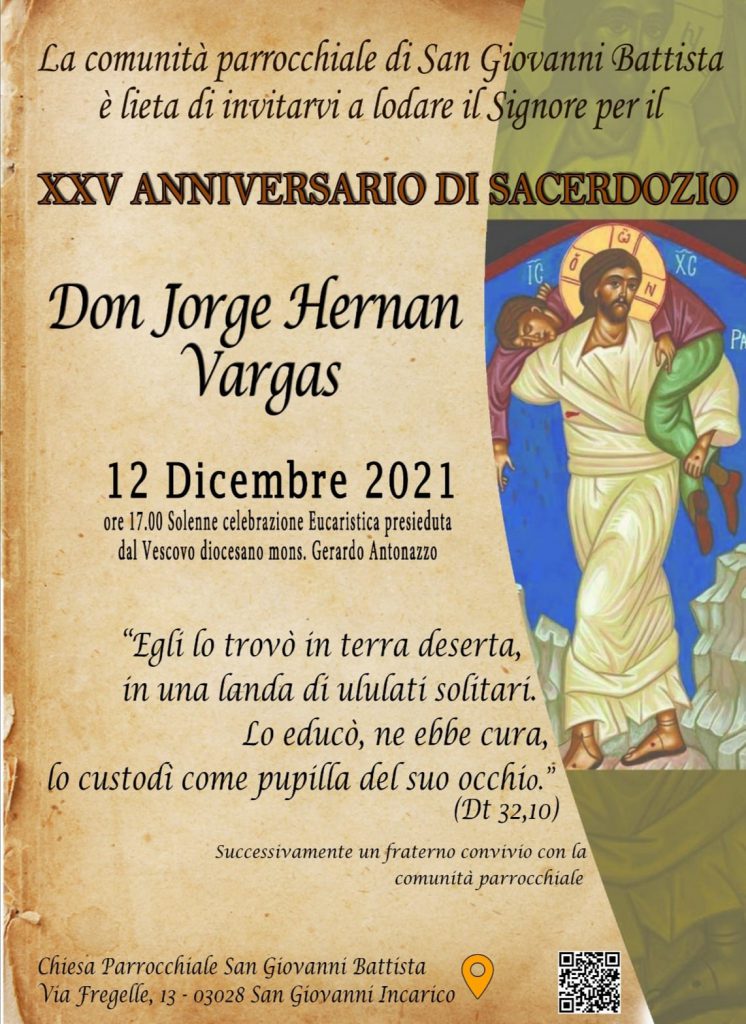 Frasi Per Il 25 Anniversario Di Sacerdozio XXV ANNIVERSARIO DI SACERDOZIO
